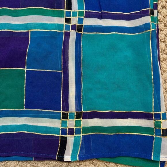 Ladies Vintage Gottex Brand Large Square Swim Cover Up Sarong - Picture 8 of 8